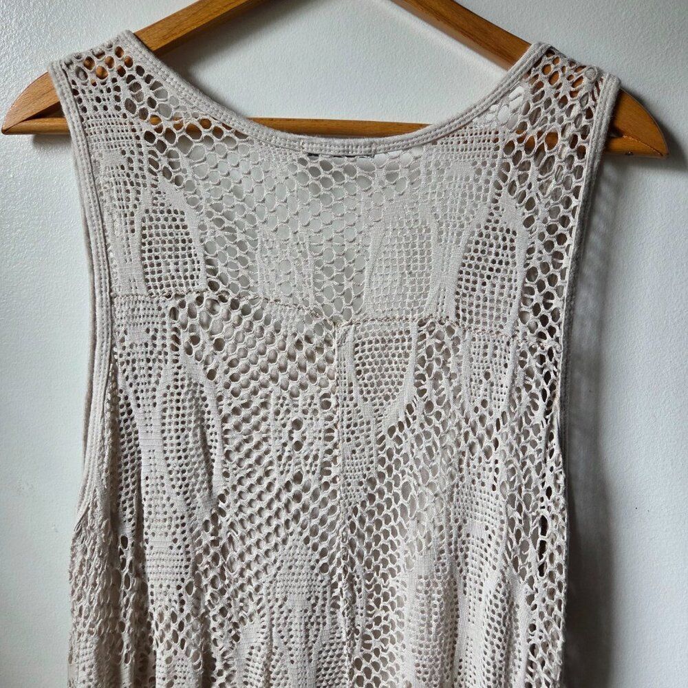 EUC AQUAVITA 2 PC TAUPE KNIT LACED 2 PC TANK TOP BEACH / SWIM ONE SIZE - Picture 6 of 15